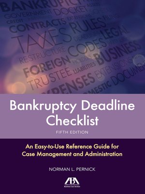 cover image of Bankruptcy Deadline Checklist